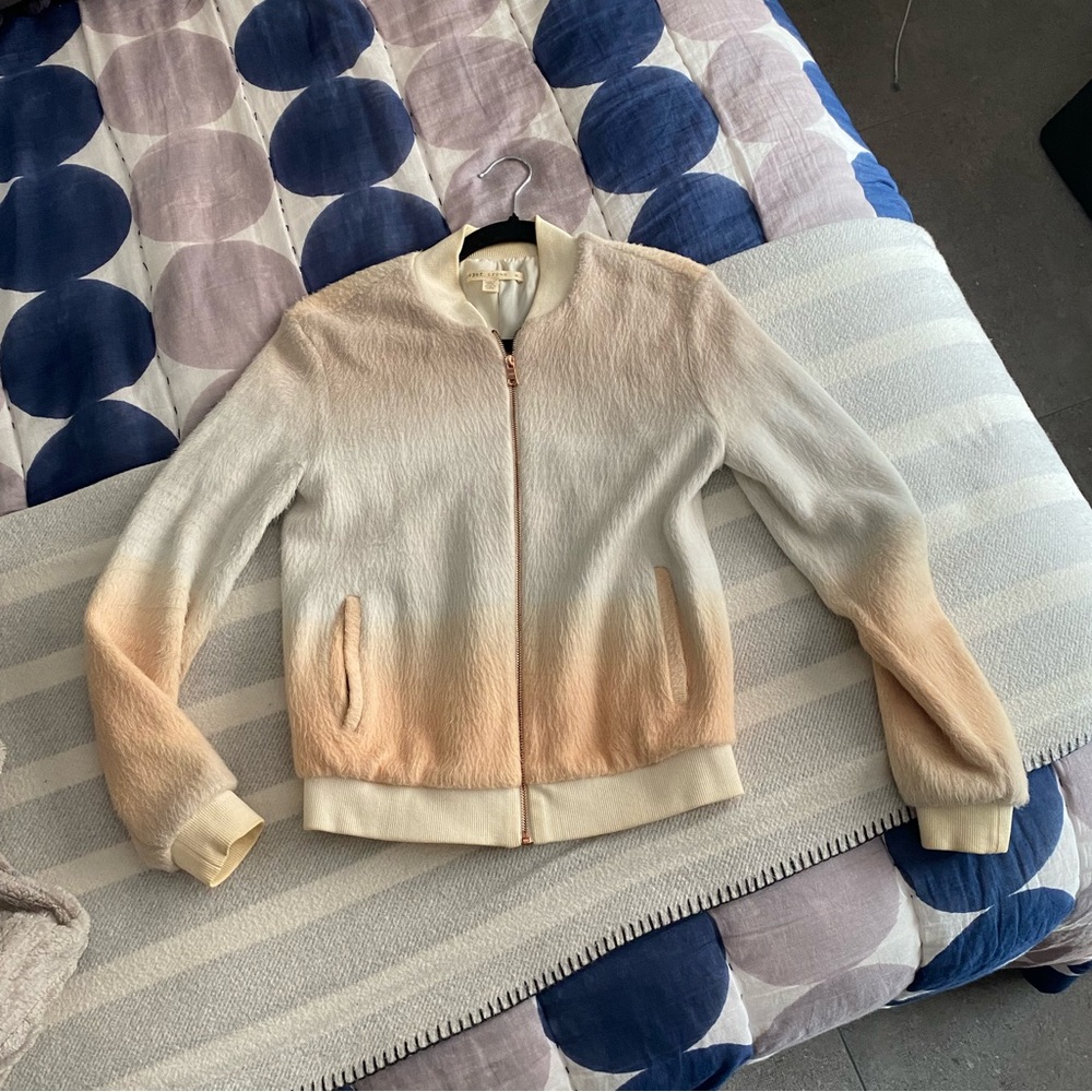 Anthropologie pastel ombre bomber jacket. size xs
